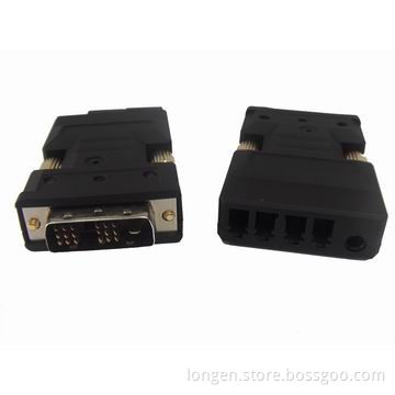 Mini DVI to 4 LC fiber adapter, 500m distance, 1920 x 1200 pixels resolutionNew